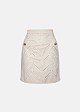 Mini skirt in laser cut design and leather look