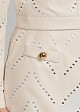 Mini skirt in laser cut design and leather look