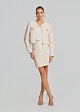 Leather look short suit jacket