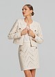 Leather look short suit jacket