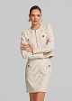 Leather look short suit jacket