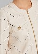 Leather look short suit jacket