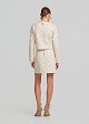 Leather look short suit jacket