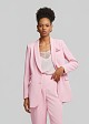 Pocket square crepe blazer