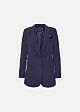 Pocket square crepe blazer