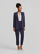Pocket square crepe blazer