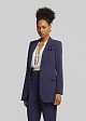Pocket square crepe blazer