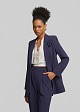 Pocket square crepe blazer