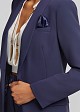 Pocket square crepe blazer