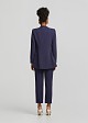 Pocket square crepe blazer