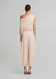 Tulle jumpsuit with one shoulder