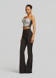 Embroidered bustier with contrast sequins