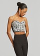Embroidered bustier with contrast sequins