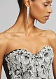 Embroidered bustier with contrast sequins