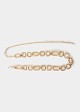 Metal chain belt in a gold finish