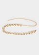Adjustable gold-tone chain belt