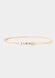 Thin belt with pearl buckle