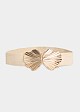 Raffia belt with leafs for buckle