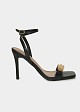 High heeled sandals in ankle straps