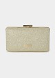 Metallic clutch bag