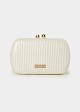 Woven look clutch bag