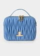 Quilted handbag with suede