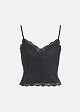 Lace bralette with wavy straps