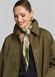 Printed pleated scarf