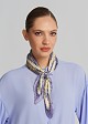 Pleated scarf in floral print
