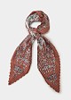 Pleated scarf in satin look