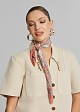 Pleated scarf in satin look