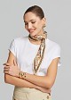 Pleated scarf in satin look