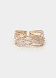 Gold-tone crisscross cuff