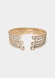 Cuff bracelet with crystals and rhinestones