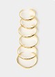 Set of 6 bangles cuffs in golden look