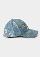 Denim hat in lurex print