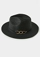 Black straw hat