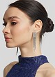 Rhinestone earrings in rain drop