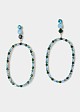 Dangle earrings in rhinestones
