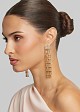 Gold-tone rain drop earrings