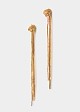 Gold-tone knot drop earrings