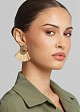 Gold-tone and straw earrings