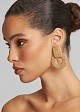Straw dangle hoop earrings