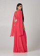 Maxi dress with tulle and open sleeves