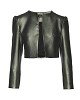 Bolero-cropped jacket in foil look