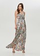Maxi double breasted dress in paisley pattern