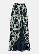 Maxi floral printed skirt with split