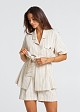 Linen blazer with stripes