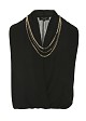 Sleeveless blouse with decorative detachable necklace