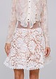 Cloche mini skirt in embroiderd lace with sequins